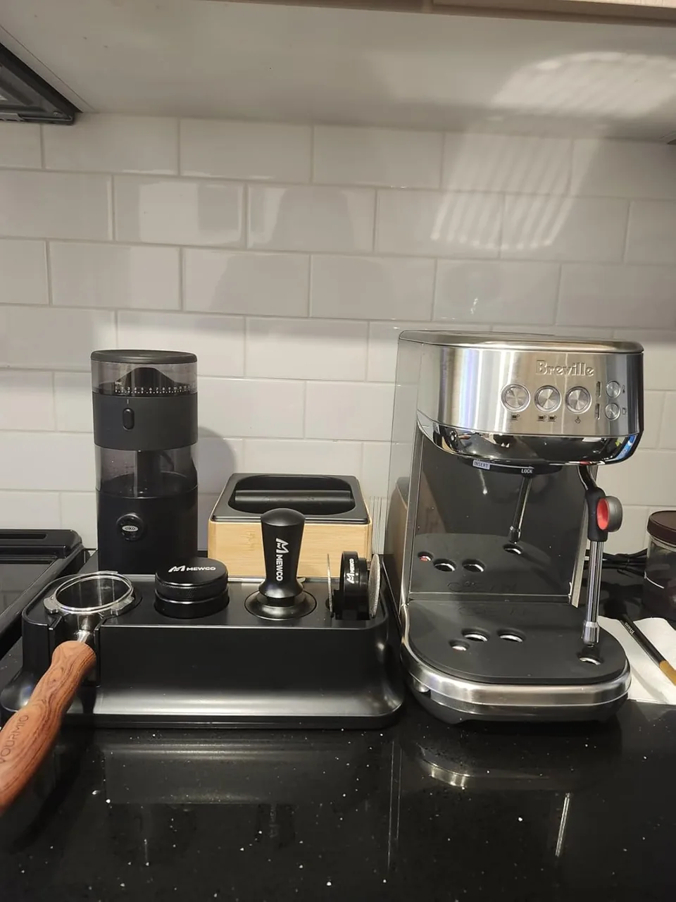 I love this espresso machine. It's not only beautiful, has a small footprint and doesnt take up t...